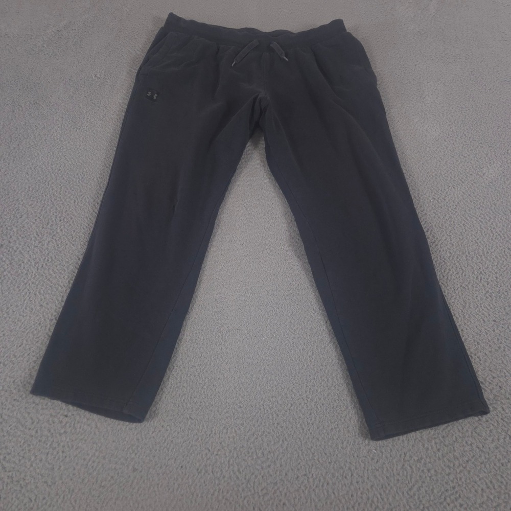 Under Armour Sweatpants Mens XXL Black Rival Fleece Straight Leg Pockets Warm